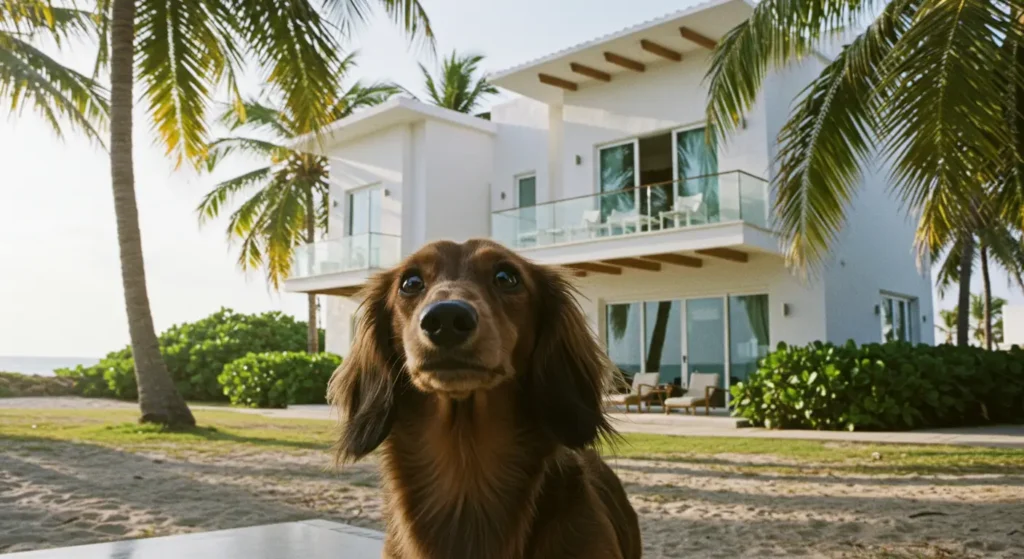 Dog Outside Luxury Naples Single Family Home